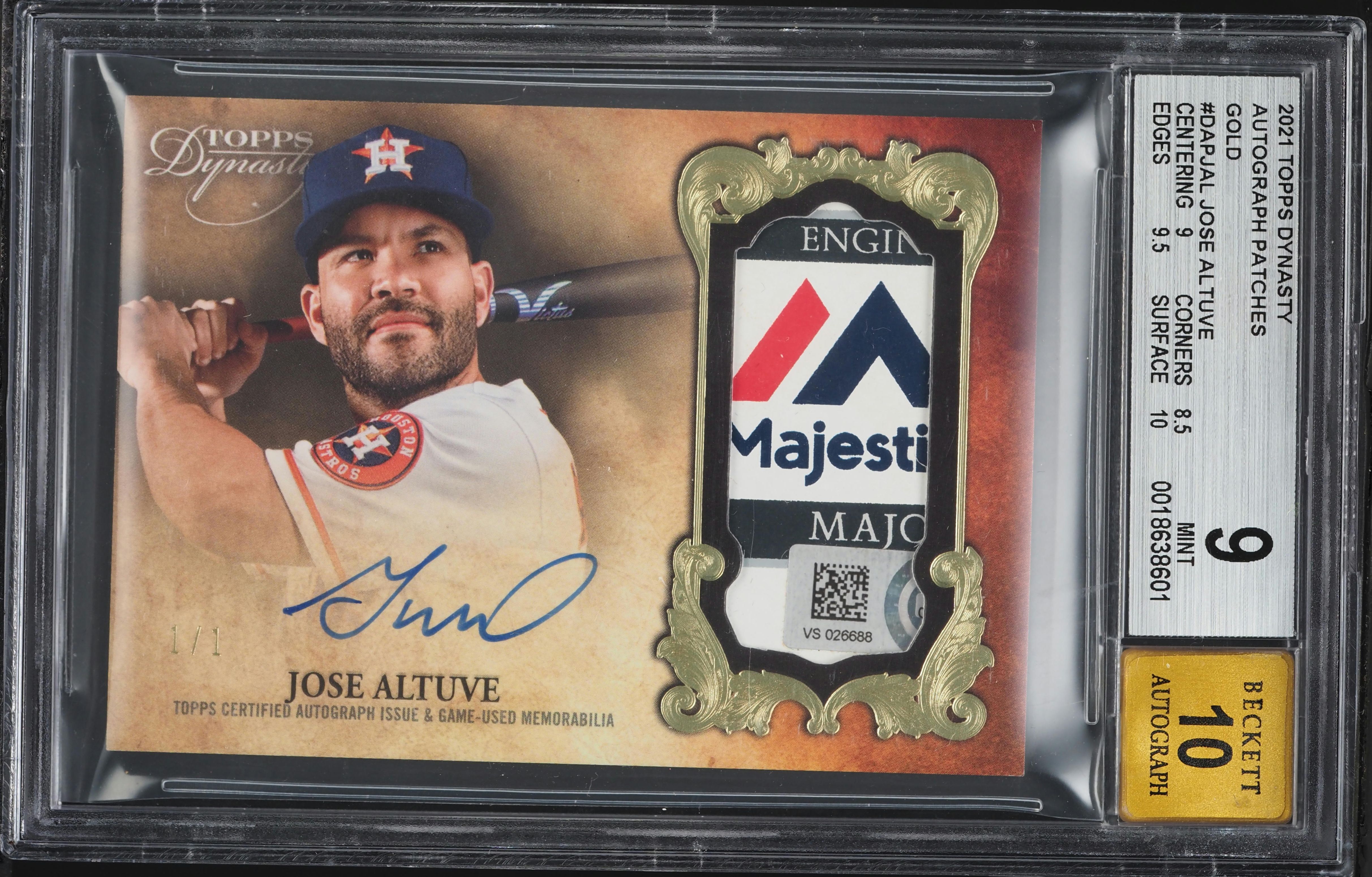 2016 Topps Dynasty Jose Altuve MLB Logo Patch 直筆 1/1 !