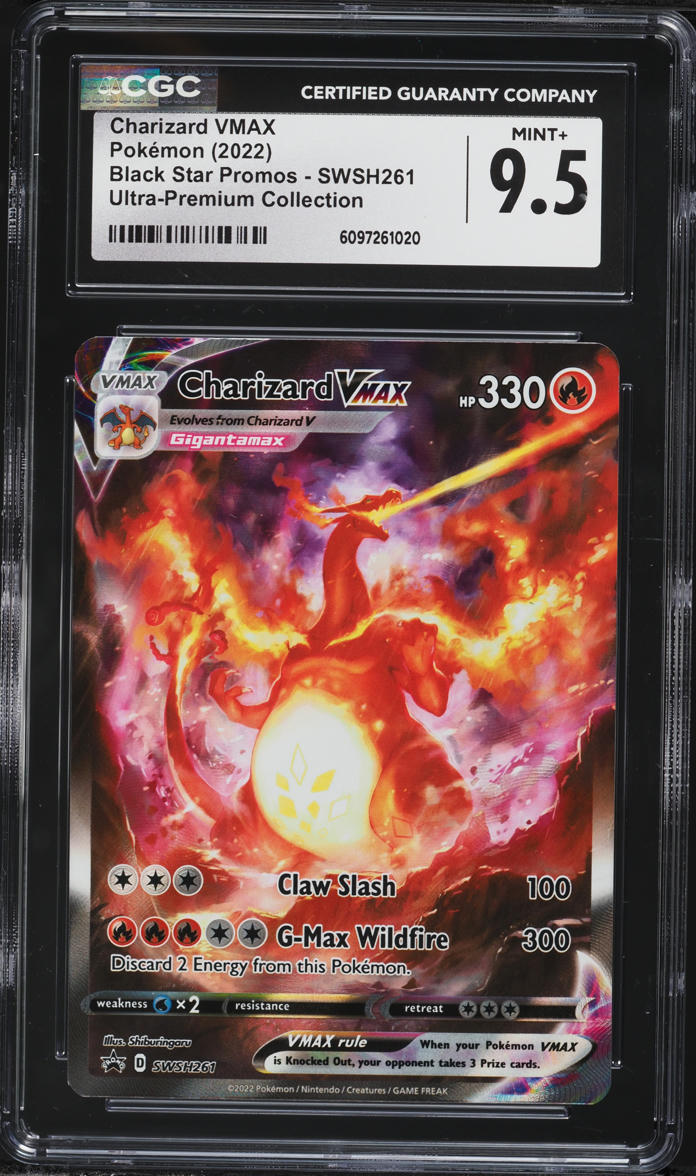 2022 Pokemon Sword & Shield Promo Ultra Premium Charizard VMAX #SWSH261 CGC 9.5 MINT+