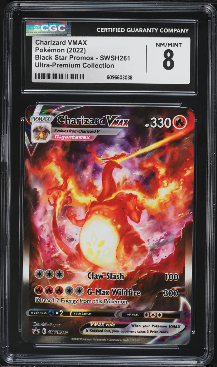 2022 Pokemon Sword & Shield Promo Ultra Premium Charizard VMAX #SWSH261 CGC 8 NM-MT