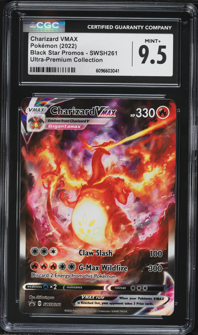 2022 Pokemon Sword & Shield Promo Ultra Premium Charizard VMAX #SWSH261 CGC 9.5 MINT+