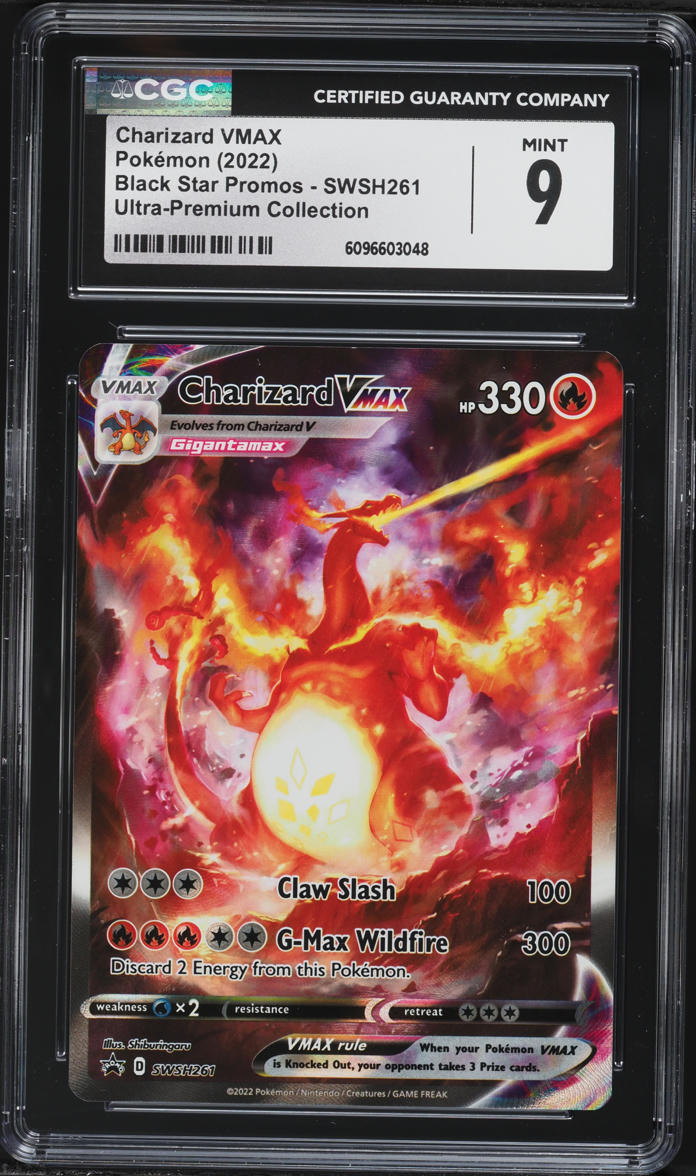 2022 Pokemon Sword & Shield Promo Ultra Premium Charizard VMAX #SWSH261 CGC 9 MINT