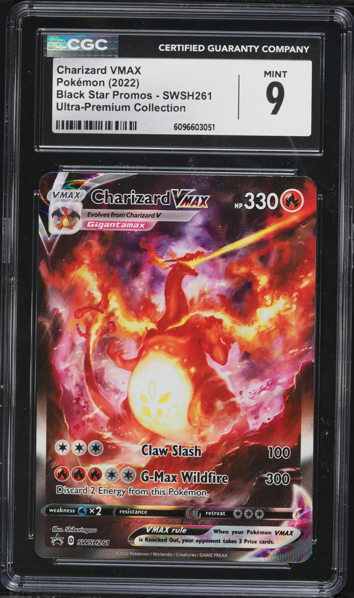 2022 Pokemon Sword & Shield Promo Ultra Premium Charizard VMAX #SWSH261 CGC 9 MINT