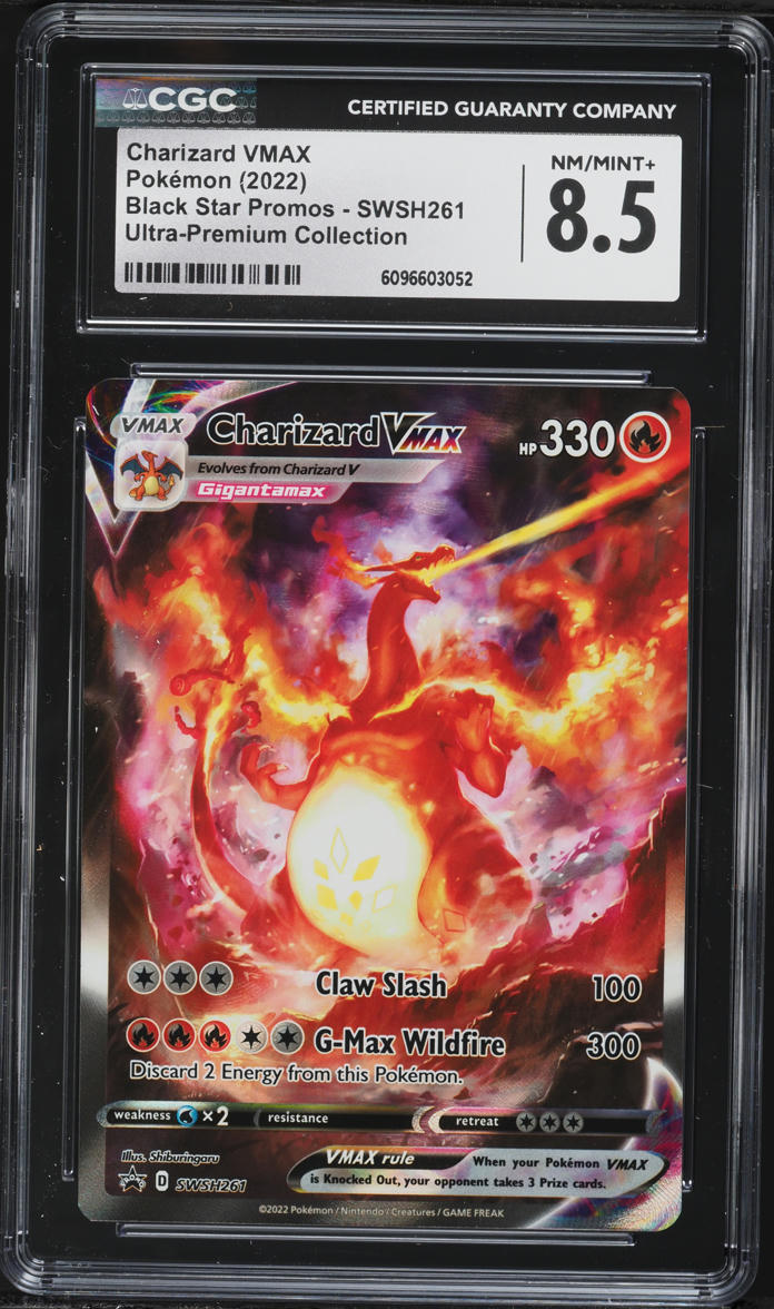 2022 Pokemon Sword & Shield Promo Ultra Premium Charizard VMAX #SWSH261 CGC 8.5 NM-MT+