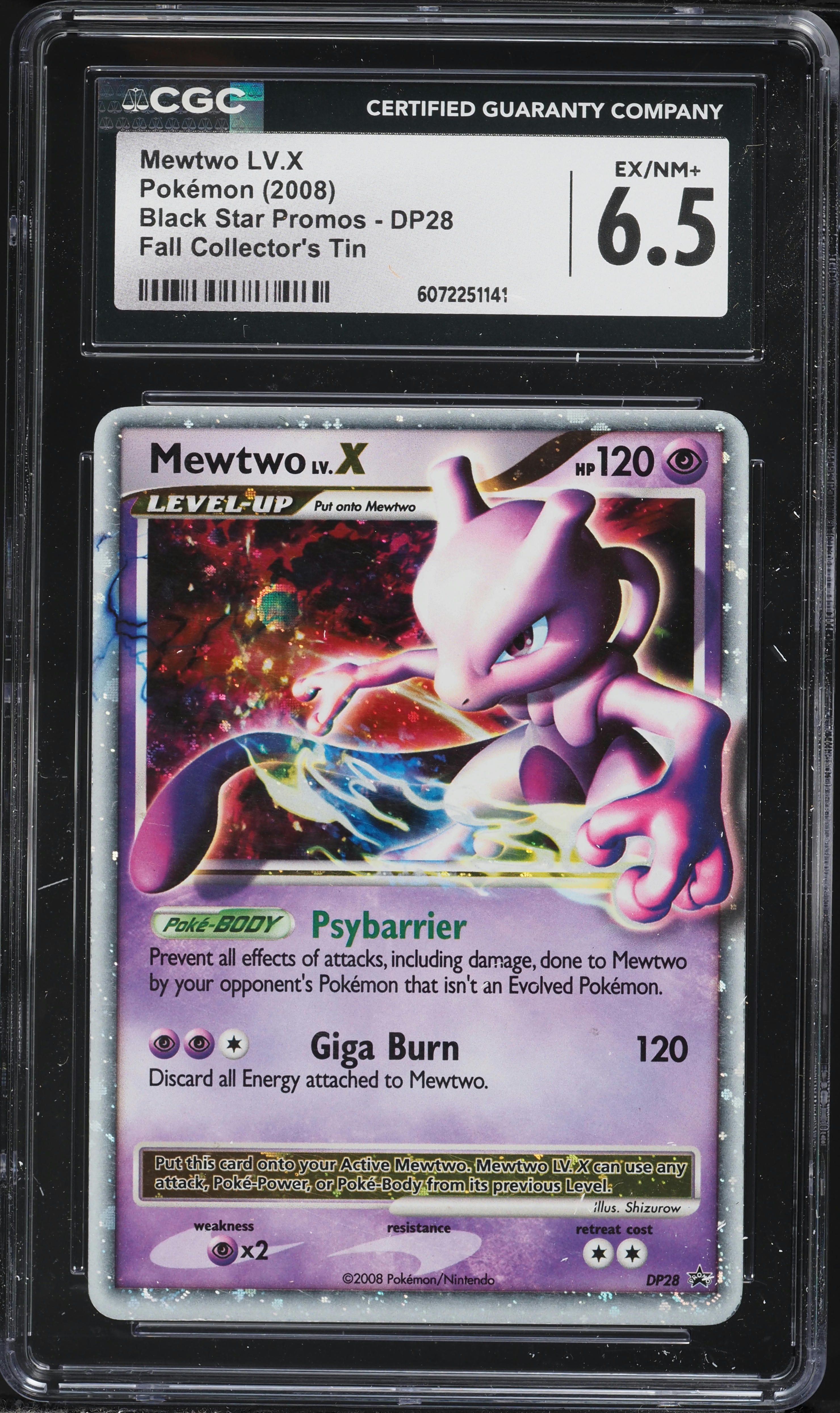 2008 Pokemon DP Black Star Promo Fall Collector's Tin Mewtwo LV.X