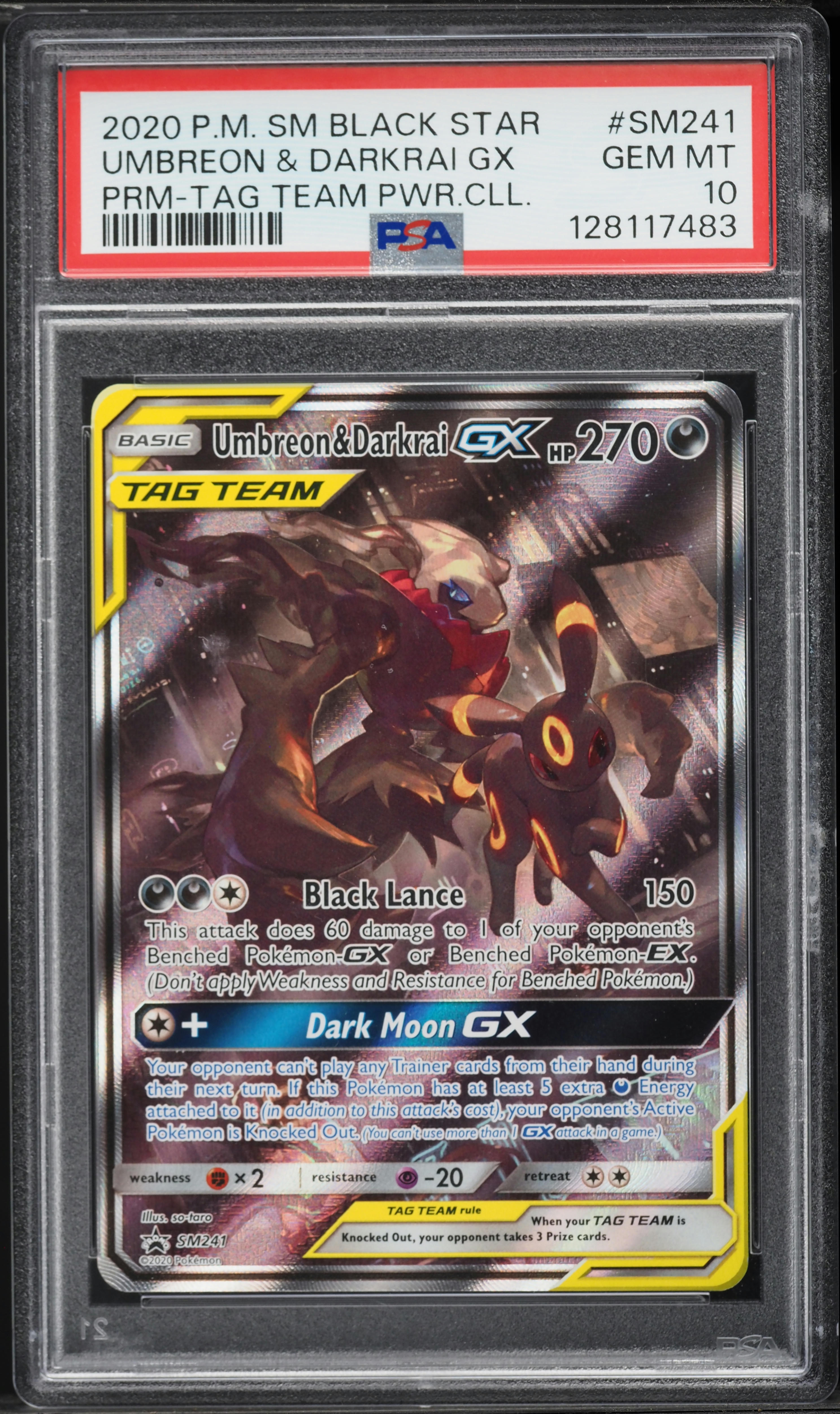 2020 Pokemon SM Promo Tag Team Powers Full Art Umbreon & Darkrai