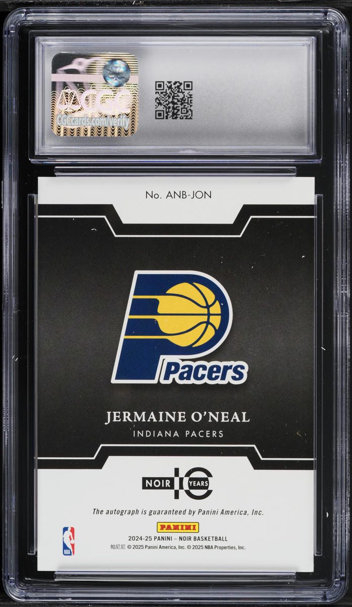 2024 Panini Noir Black & White Jermaine O'Neal AUTO /99 #ANB-JON