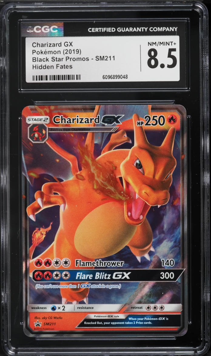 2019 Pokemon Sun & Moon Promo Hidden Fates Holo Charizard GX