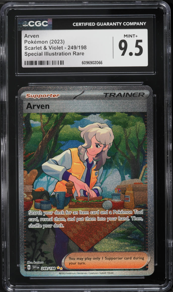 2023 Pokemon Scarlet & Violet Special Illustration Rare Arven #249 CGC 9.5 MINT+