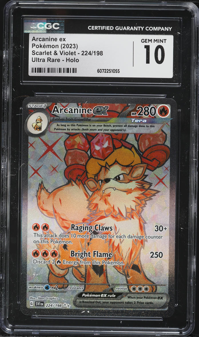 pokemon cards arcanine ex SV1V] 016/078RR Encased in a durable acrylic holder to highlight the vibrant artwork of this fan 2023 Pokemon Scarlet & Violet