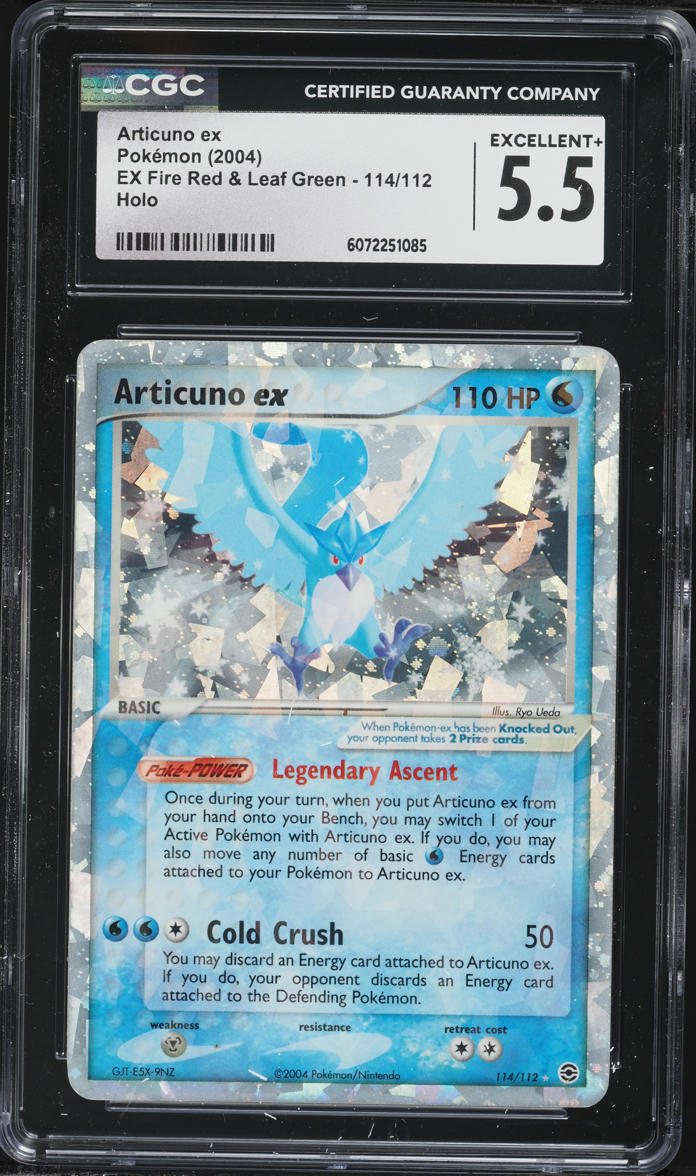 2004 Pokemon EX Fire Red & Leaf Green Articuno EX #114 CGC 5.5 EX+