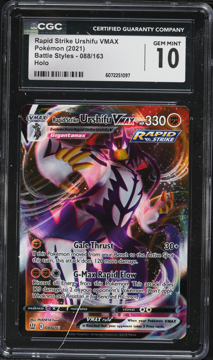 rapid strike urshifu vmax pokemon card UR This attack does 120 damage to 2 of your opponents Pokemon 2021 Pokemon SWSH Battle Styles