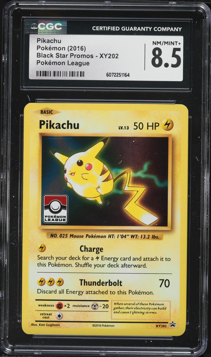 pikachu pokemon league card PROMO-POKEMON 2001 PROMO BLACK STAR PSA NM-MT 8 Common Retreat cost This is Pikachu # 1.