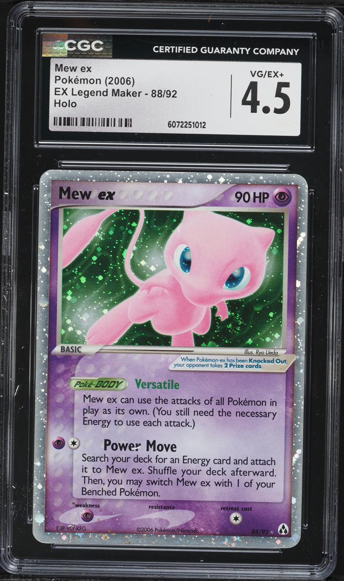 2006 Pokemon EX Legend Maker Holo Mew EX #88 CGC 4.5 VGEX+ on Fanatics  Collect