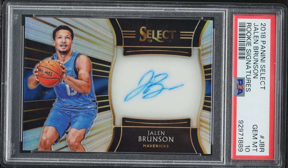 2018 Select Signatures Jalen Brunson ROOKIE AUTO /199 #RS-JBR PSA 10 GEM MINT