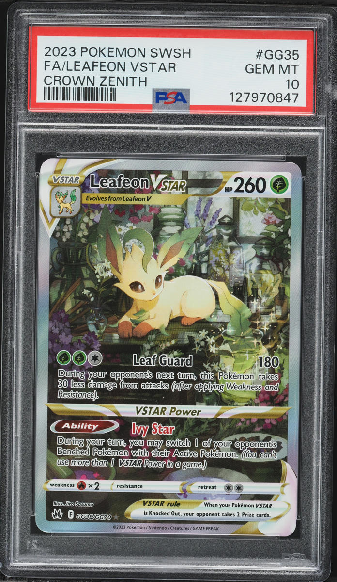 2023 Pokemon Sword & Shield Crown Zenith Alt Art Leafeon VSTAR #GG35 PSA 10 GEM MINT
