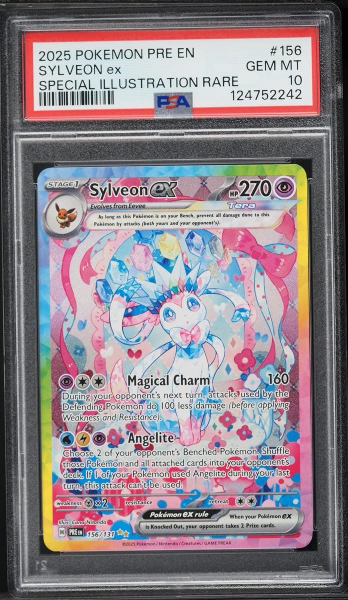 2025 Pokemon Scarlet & Violet Prismatic Evolutions SIR Sylveon EX #156 PSA  10 GEM MINT on Fanatics Collect