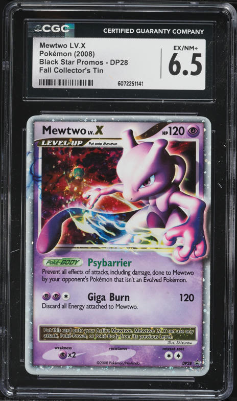 2008 Pokemon DP Black Star Promo Fall Collector's Tin Mewtwo LV.X