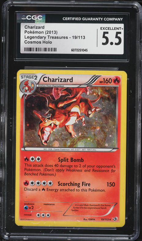 2013 Pokemon Legendary Treasures Cosmos Holo Charizard #19 CGC 5.5