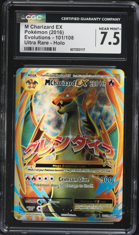 M Charizard EX 2016 Pokemon Evolutions Ultra Rare Holo #101 CGC Authenticated 9 Card