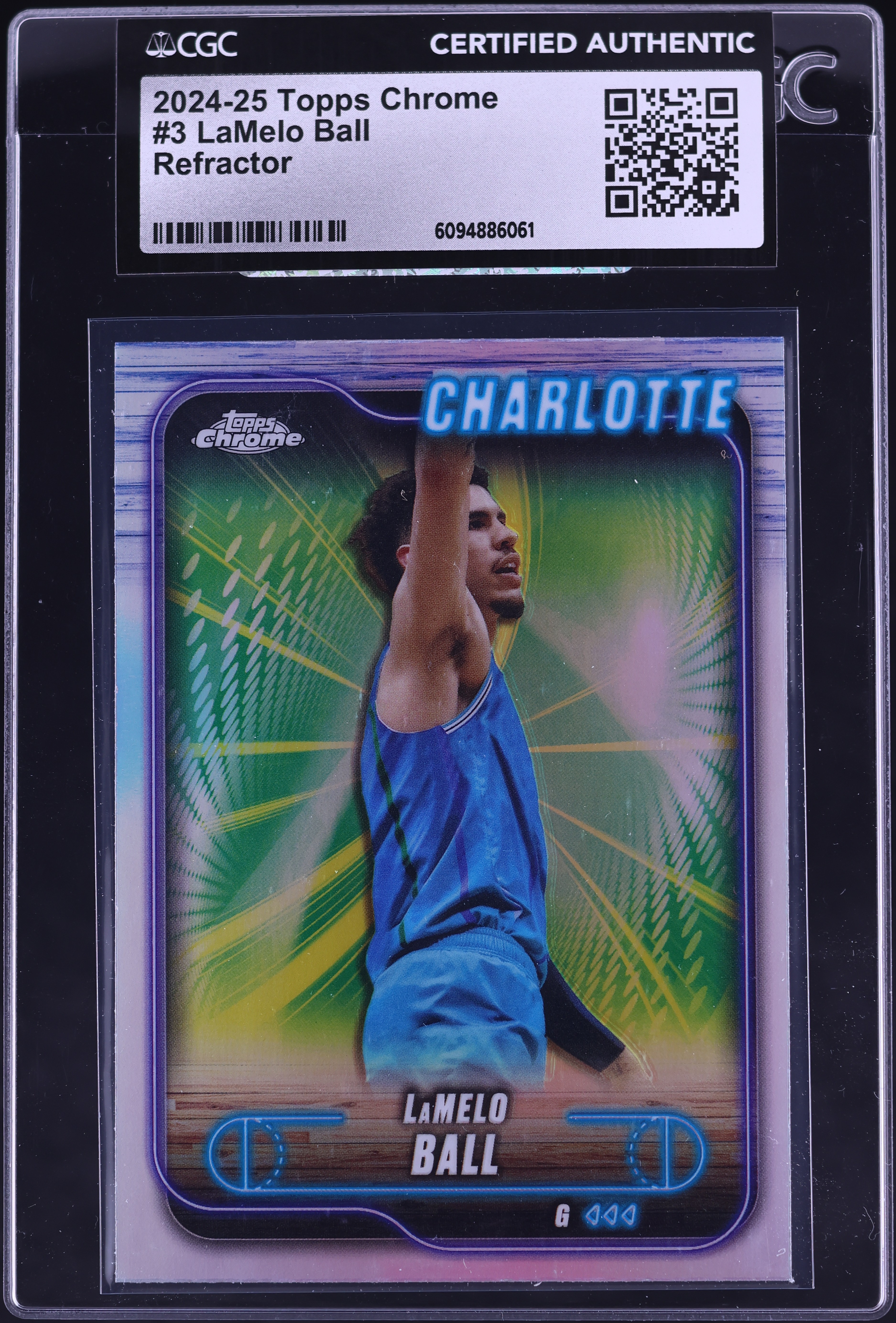 2024 Topps Chrome Refractor LaMelo Ball #3 CGC AUTH on Fanatics 