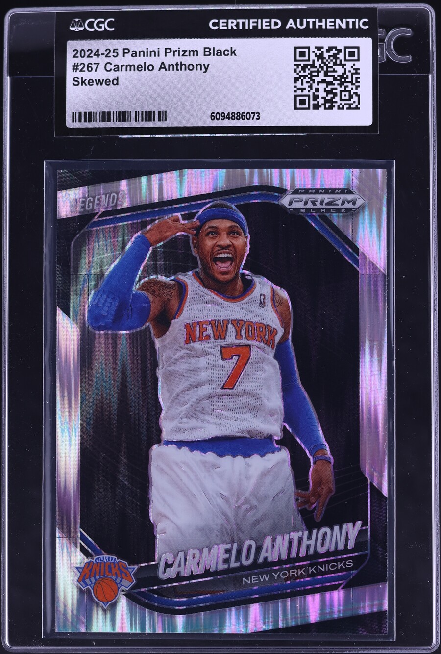 2024 Panini Prizm Black Skewed Carmelo Anthony /249 #267 CGC AUTH on  Fanatics Collect, image size:900x1333