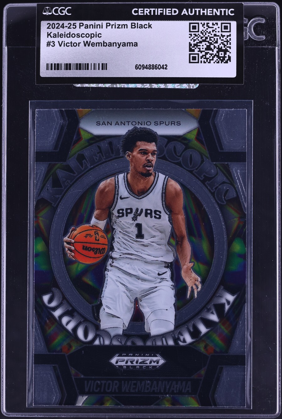 2024 Panini Prizm Black Kaleidoscopic Victor Wembanyama #3 CGC AUTH
