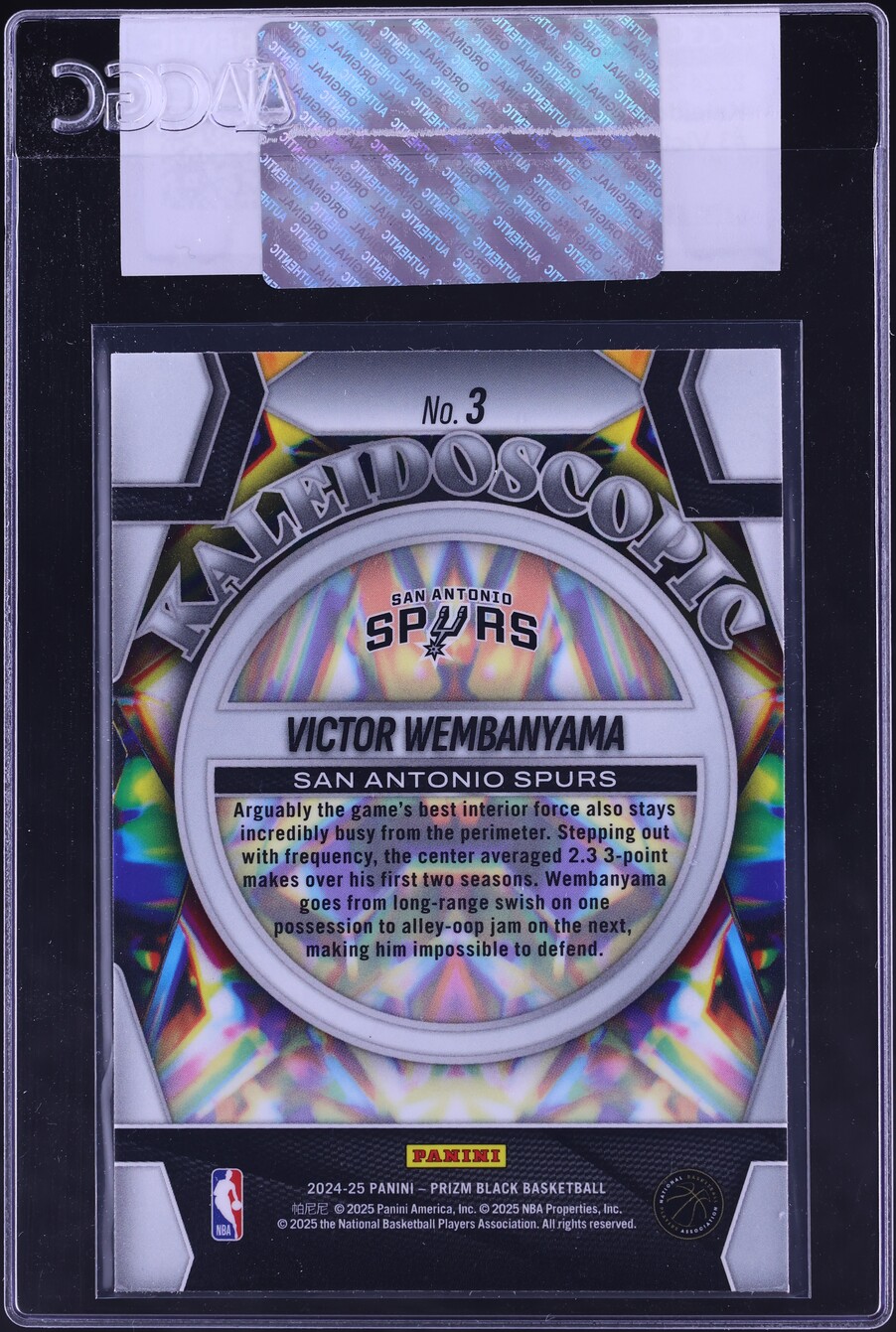 2024 Panini Prizm Black Kaleidoscopic Victor Wembanyama #3 CGC AUTH