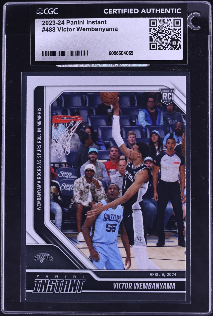 2023 Panini Instant Victor Wembanyama ROOKIE /4444 #488 CGC AUTH