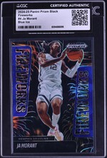 2024 Panini Prizm Black Fireworks Blue Ice Ja Morant /125 #4 CGC