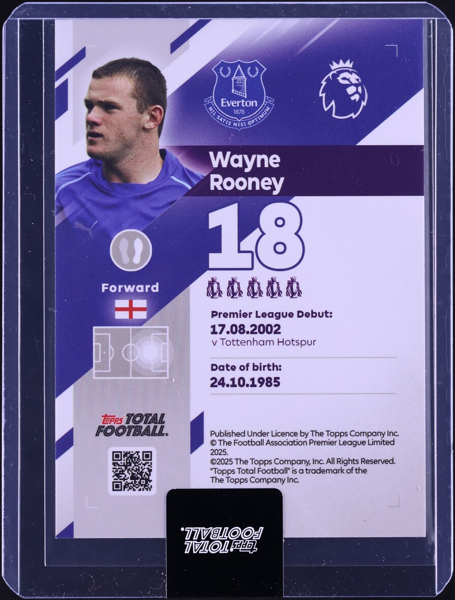 2025 Topps Total Football Performers Green Wayne Rooney /75 #626