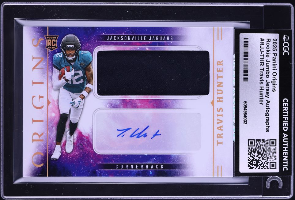 2025 Panini Origins Jumbo Jersey Travis Hunter ROOKIE PATCH AUTO