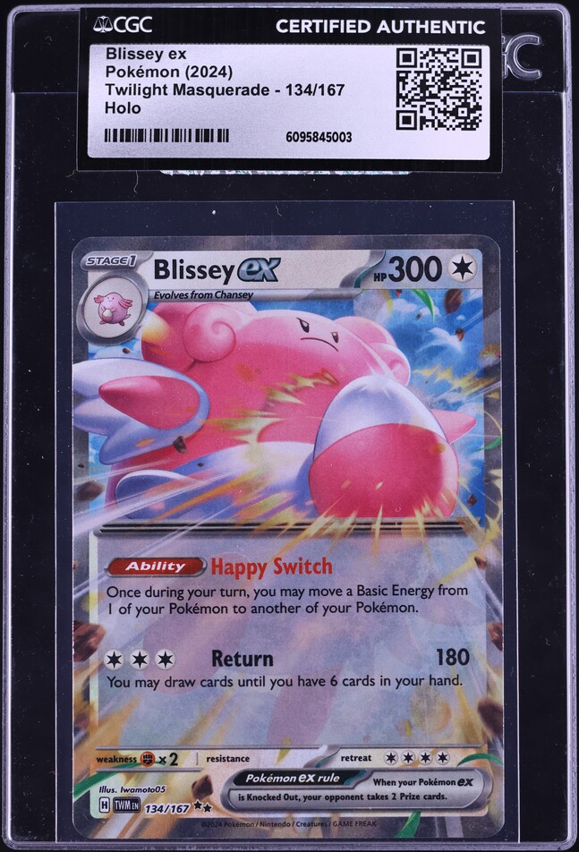 2024 Pokemon Scarlet & Violet Twilight Masquerade Holo Blissey ex #134 CGC AUTH