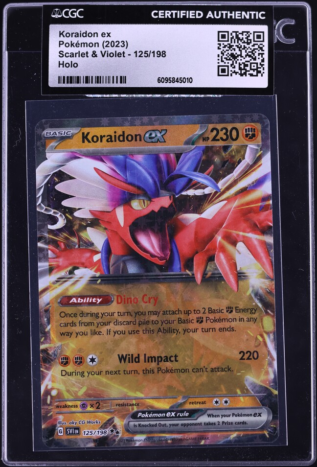 2023 Pokemon Scarlet & Violet Holo Koraidon ex #125 CGC AUTH