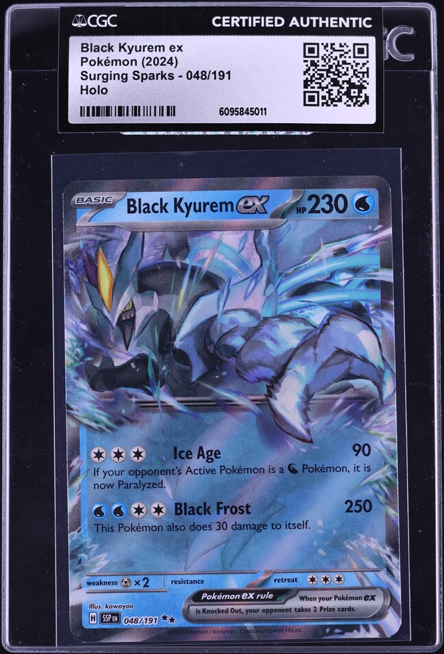 2024 Pokemon Scarlet & Violet Surging Sparks Holo Black Kyurem ex #48 CGC AUTH