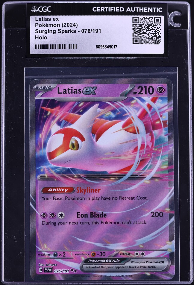2024 Pokemon Scarlet & Violet Surging Sparks Holo Latias ex #76 CGC AUTH