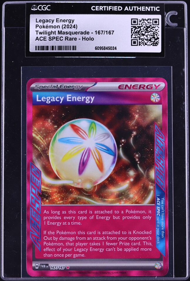 2024 Pokemon Scarlet & Violet Twilight Masquerade Ace Spec Legacy Energy #167 CGC AUTH