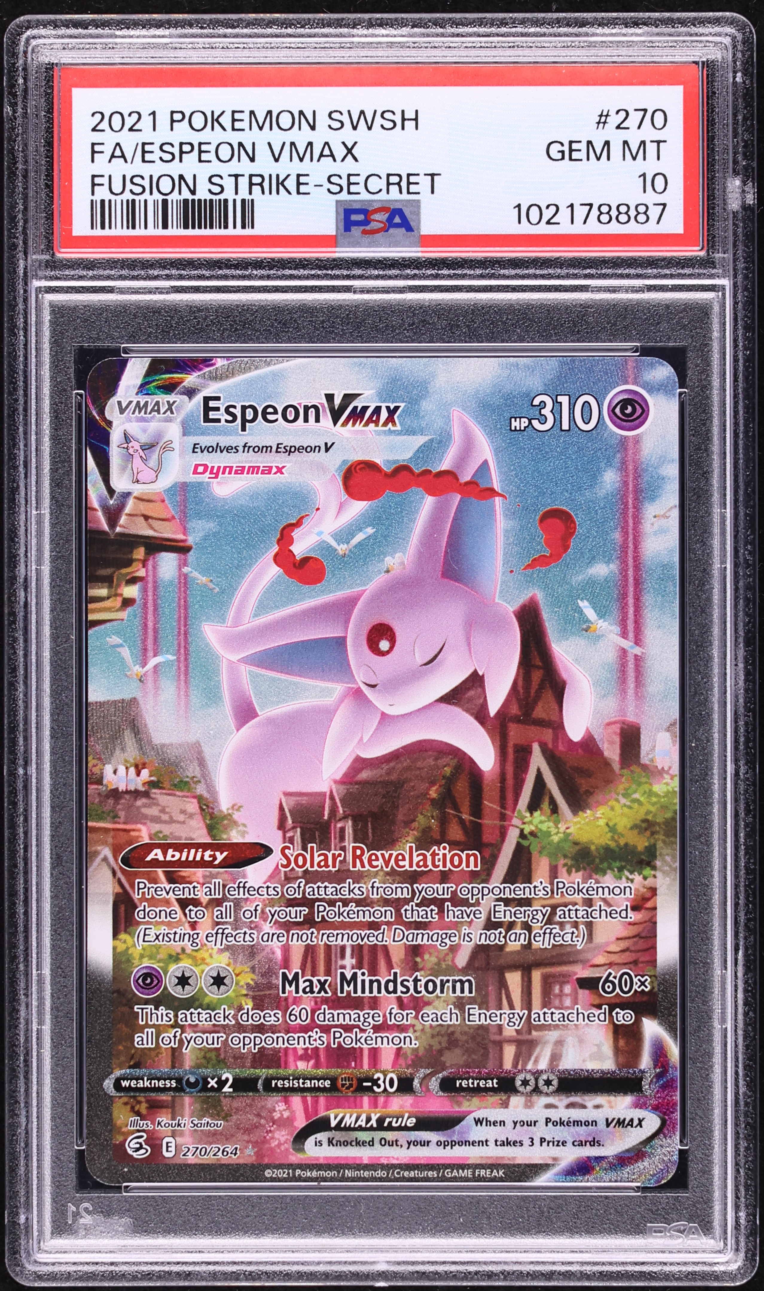 2021 Pokemon Sword & Shield Fusion Strike Full Art Espeon VMAX