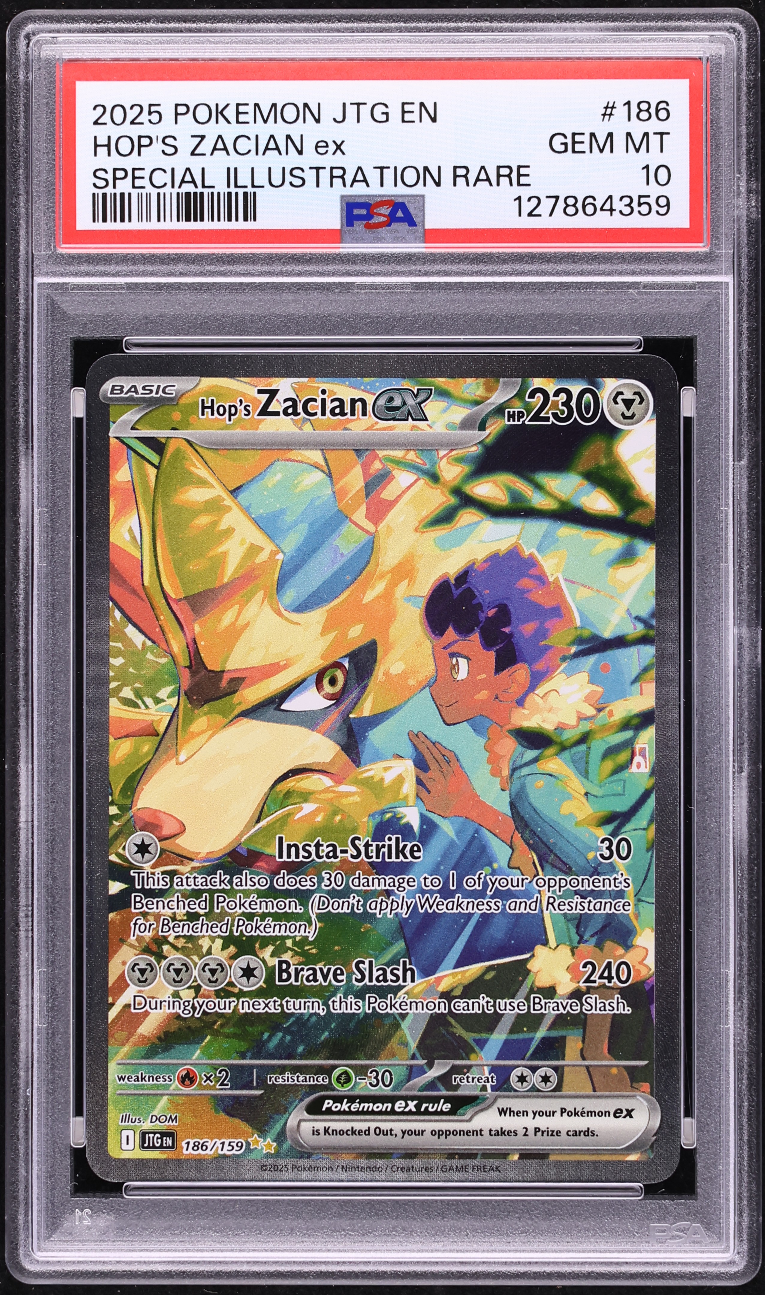 2025 Pokemon Scarlet & Violet Journey Together SIR Hop's Zacian ex