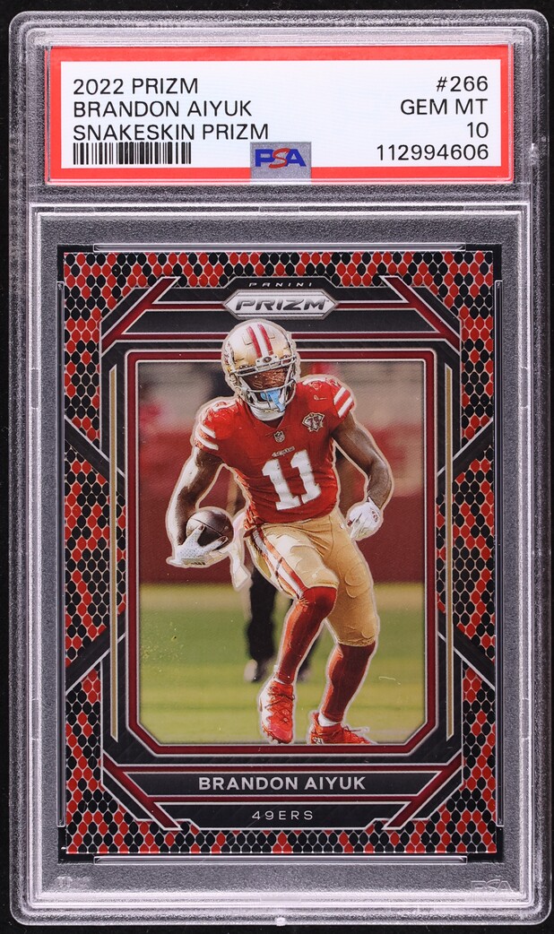 2022 Panini Prizm Snake Skin Brandon Aiyuk #266 PSA 10 GEM MINT
