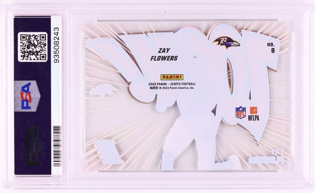 2023 Panini Zenith Zoom! Zay Flowers ROOKIE #8 PSA 10 GEM MINT on