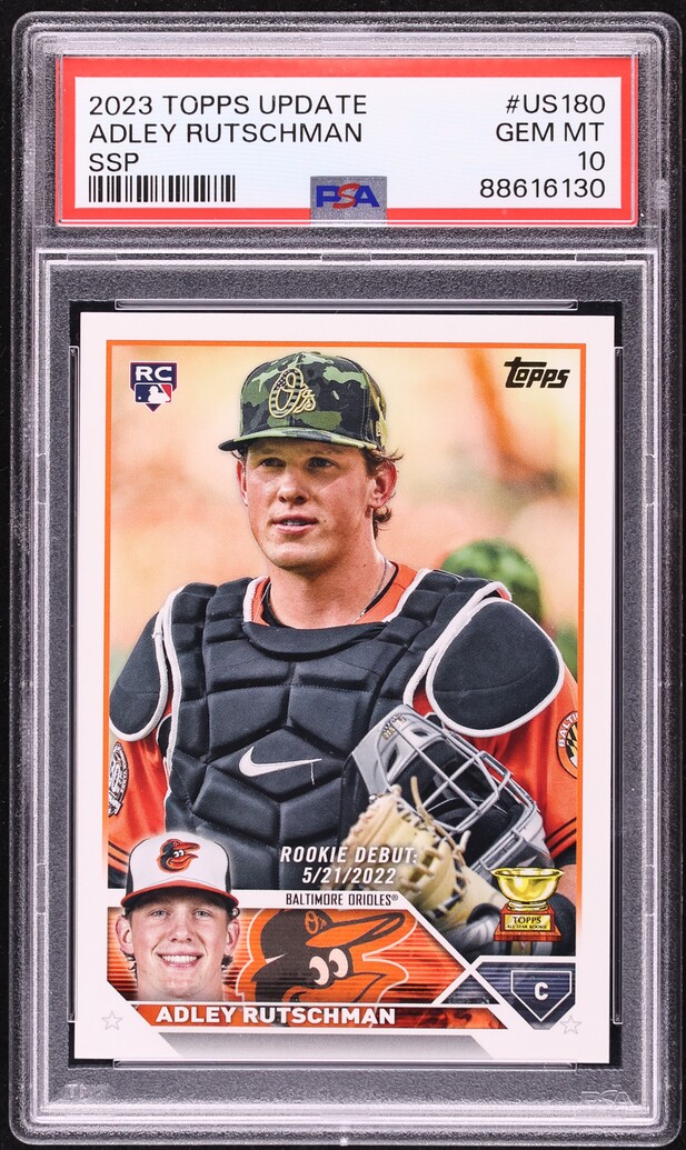 2023 Topps Update Adley Rutschman SSP ROOKIE #US180 PSA 10 GEM