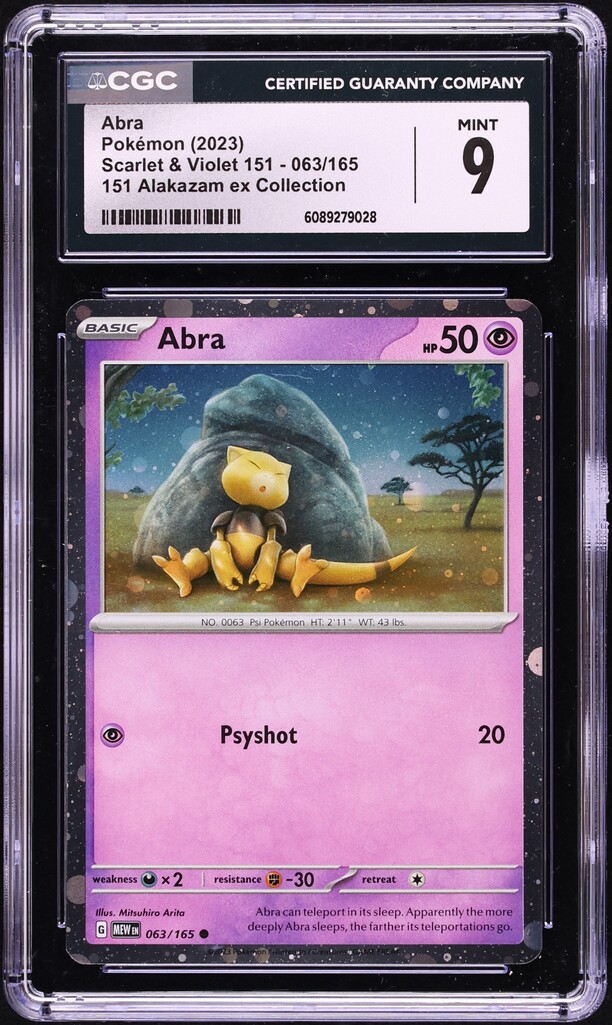 2023 Pokemon Scarlet & Violet 151 Alakazam ex Collection Abra #63 CGC 9 MINT on Fanatics Collect 2023 Pokemon Scarlet & Violet 151 Alakazam ex Collection Abra #63 CGC 9 MINT on Fanatics Collect