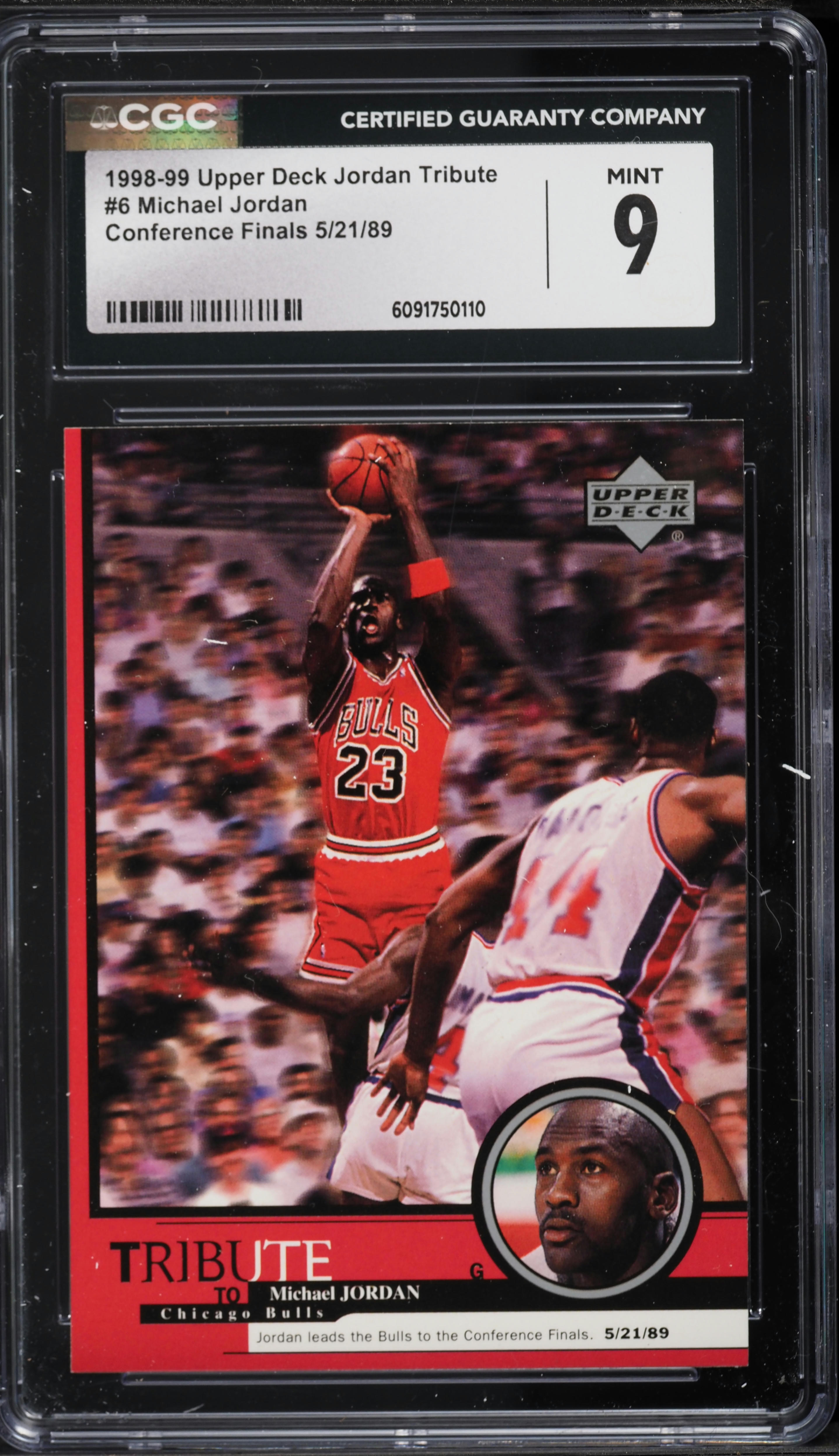 1998 Upper Deck Jordan Tribute Conference Finals 5/21/89 Michael 