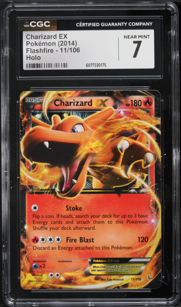 2014 Pokemon XY Flashfire Holo Charizard EX #11 CGC 7 NRMT