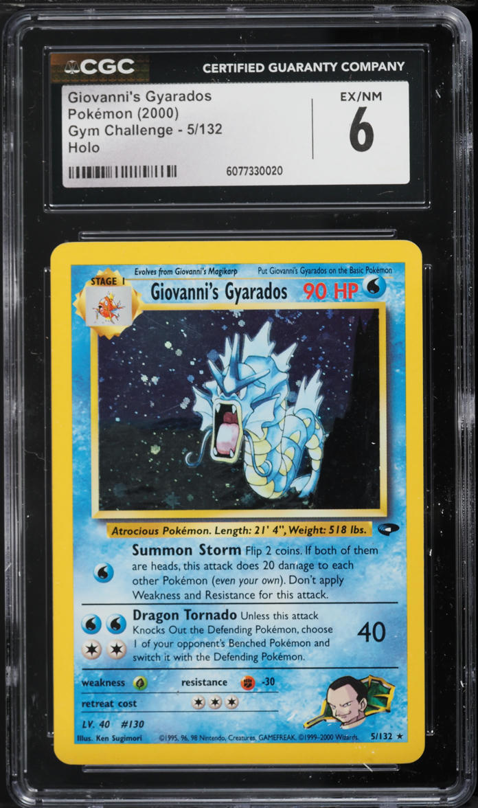 2000 Pokemon Gym Challenge Holo Giovanni's Gyarados #5 CGC 6 EXMT