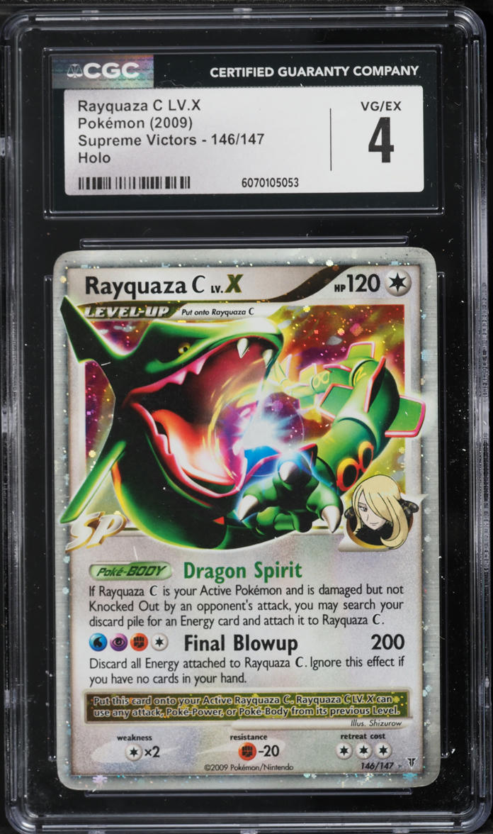 2009 Pokemon Platinum Supreme Victors Holo Rayquaza C Lv.X #146