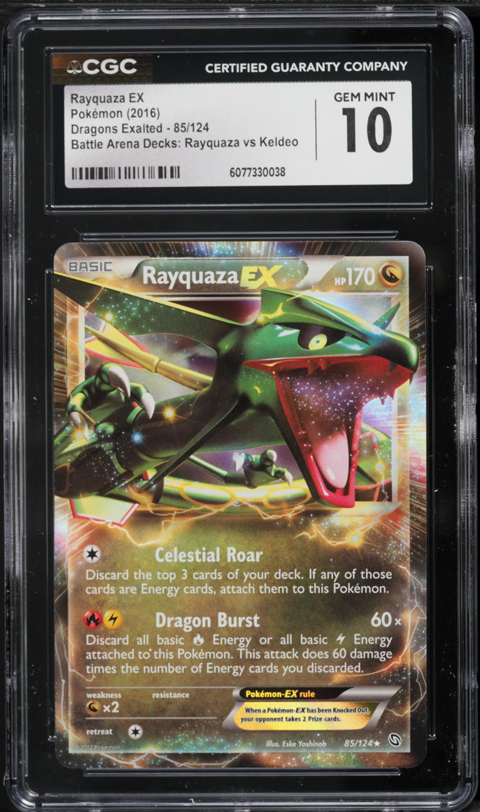 2016 Pokemon Black & White Dragons Exalted Battle Arena Rayquaza EX #85 CGC 10 GEM MINT