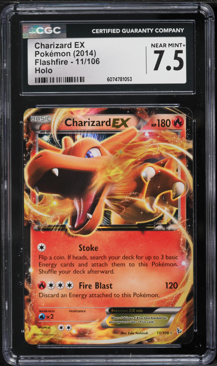 2014 Pokemon XY Flashfire Holo Charizard EX #11 CGC 7.5 NRMT+ on Fanatics Collect 2014 Pokemon XY Flashfire Holo Charizard EX #11 CGC 7.5 NRMT+ on Fanatics Collect