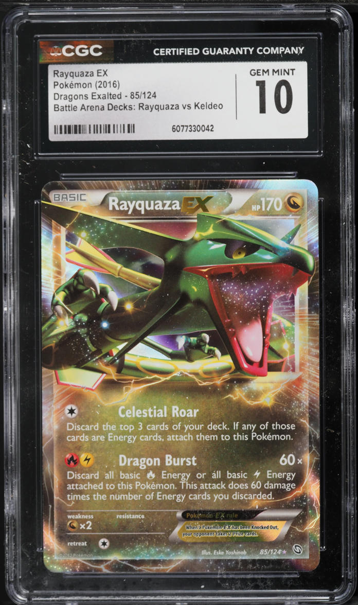 2016 Pokemon Black & White Dragons Exalted Battle Arena Rayquaza EX #85 CGC 10 GEM MINT