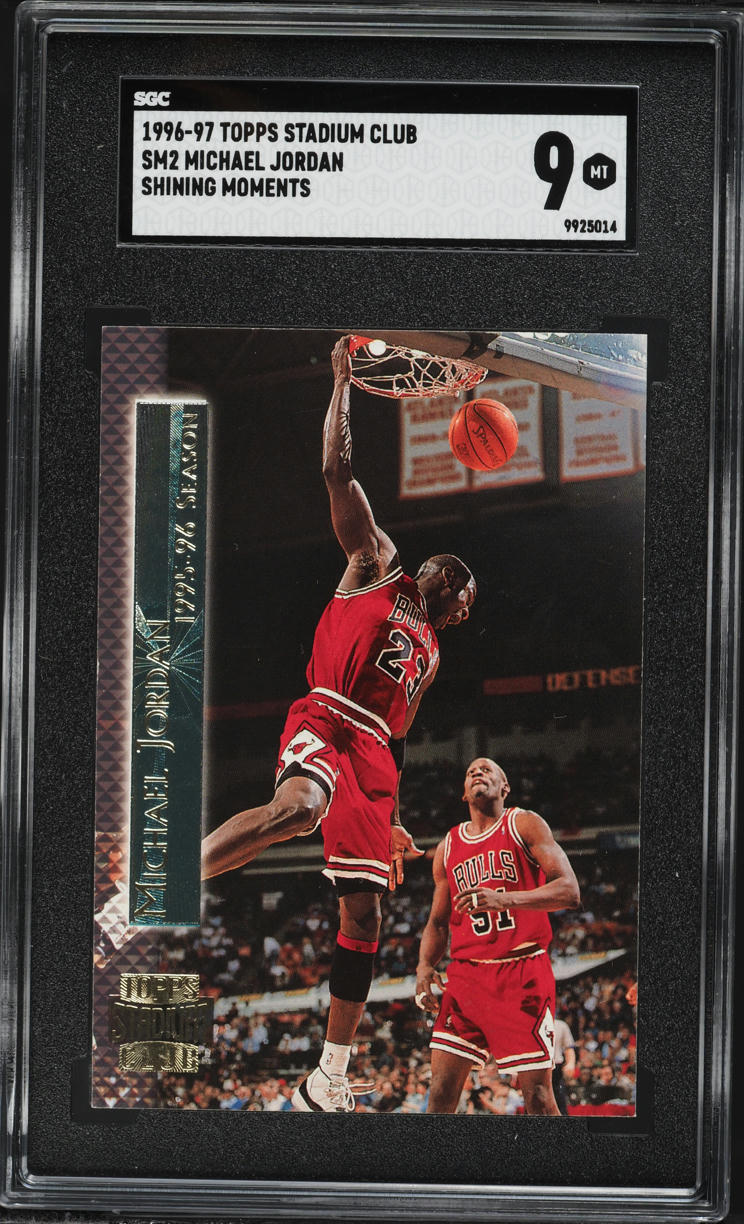 1996 Stadium Club Shining Moments Michael Jordan #SM2 SGC 9 MINT